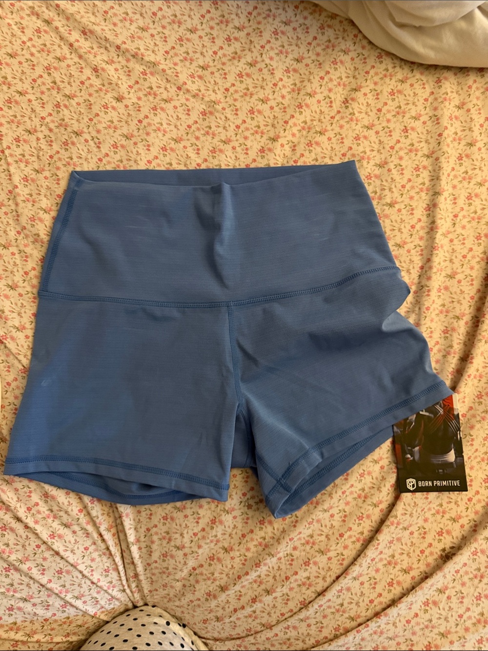 Born Primitive Blue High-Waist Bike Shorts